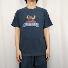 画像2: TOY MACHINE スケートプリントTシャツ NAVY (2)
