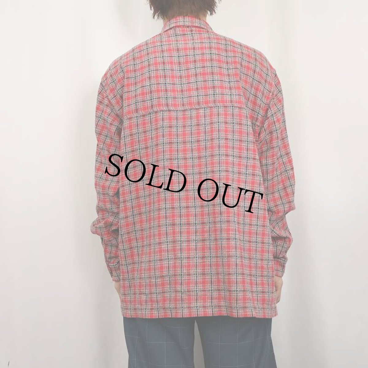 画像3: bitch skateboards チェック柄 ライトネルシャツ M (3)