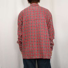 画像3: bitch skateboards チェック柄 ライトネルシャツ M (3)