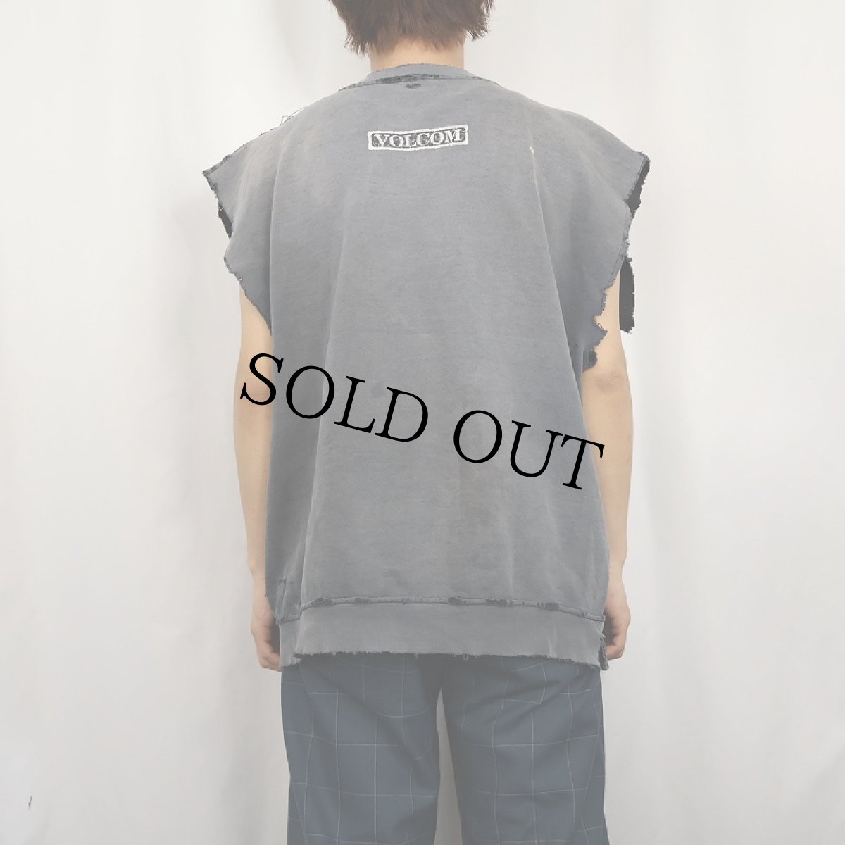 画像3: VOLCOM ロゴプリント カットオフスリーブスウェット (3)