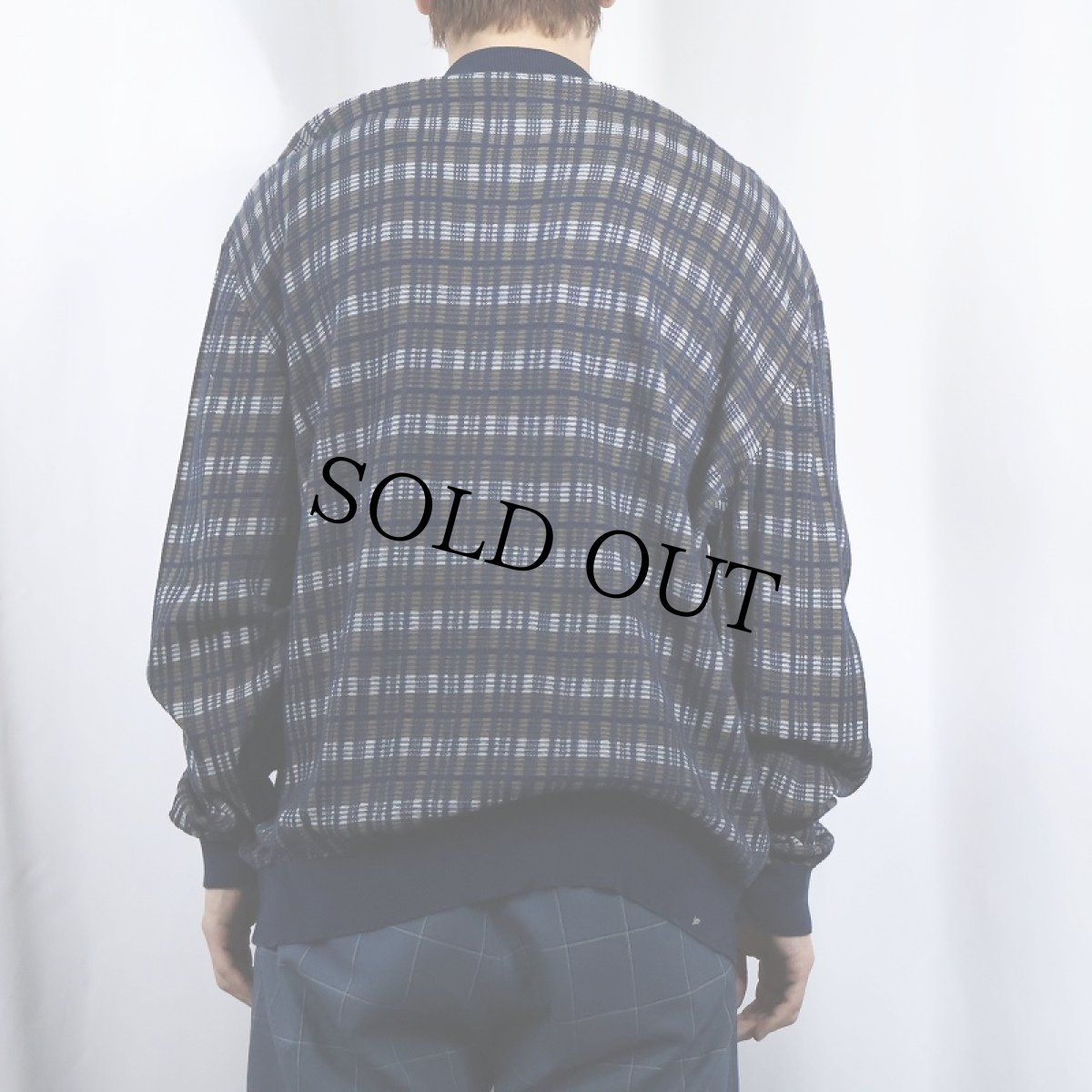 画像3: IKE BEHAR ITALY製 ジャガード織り コットンニットポロシャツ XL (3)