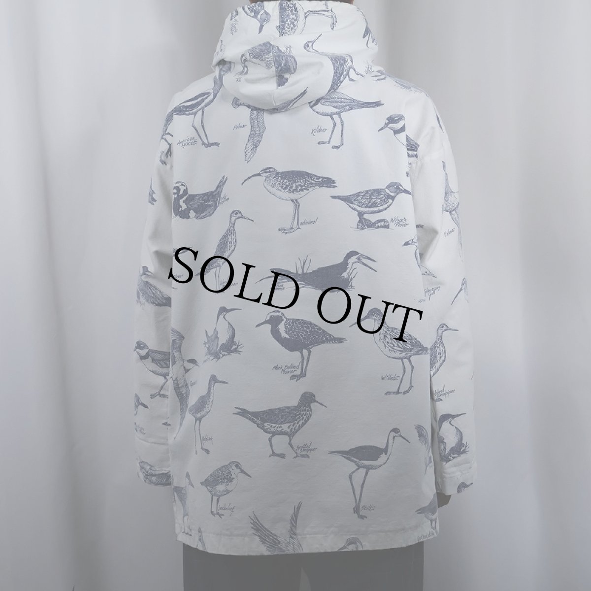 画像3: 90's MICHIGAN RAG CO. USA製 野鳥柄 コットン×ポリ パーカー S/M (3)