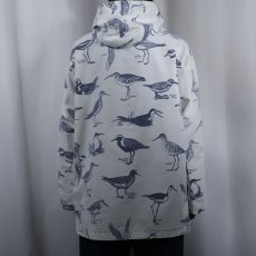 画像3: 90's MICHIGAN RAG CO. USA製 野鳥柄 コットン×ポリ パーカー S/M (3)