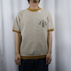 画像2: 60〜70's "DELTA TAU DELTA" ボーダー柄 半袖スウェット (2)