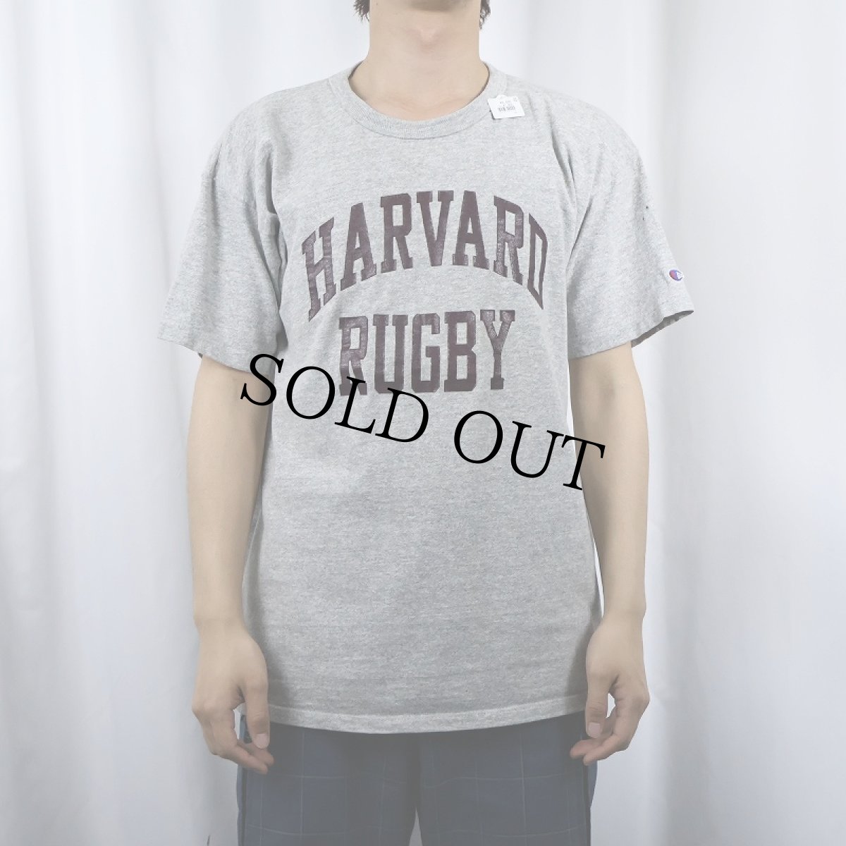 画像2: Champion "HARVARD RUGBY" 霜降り プリントTシャツ (2)