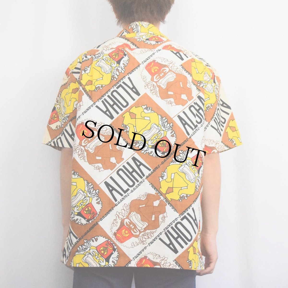 画像3: 70's Ui-Maikai 総柄コットンアロハシャツ (3)