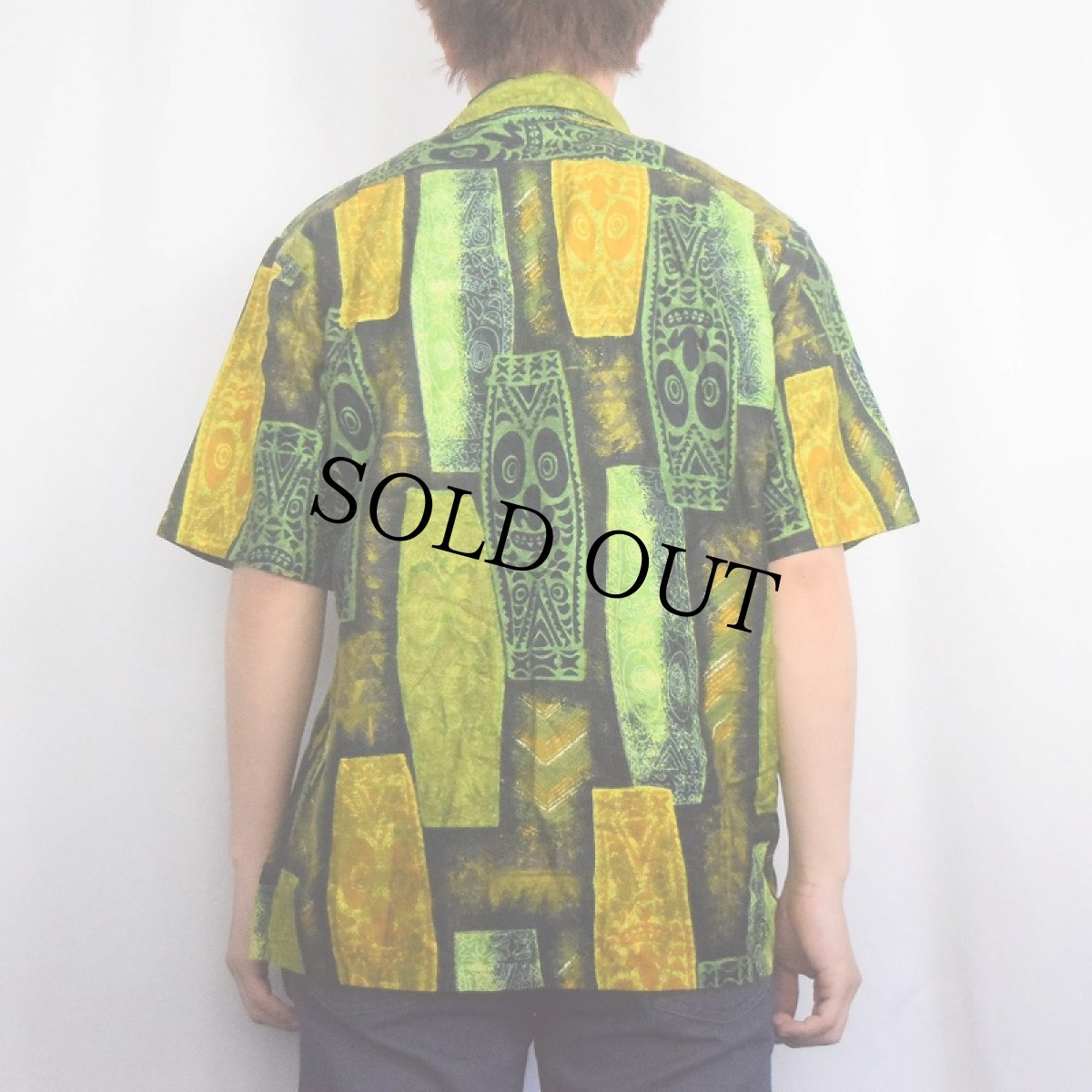 画像3: 70〜80's Barefoot in Paradise バティック柄 コットンアロハシャツ M (3)