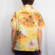 画像3: 70's〜 The Stag オールオーバーパターン コットンアロハシャツ M (3)