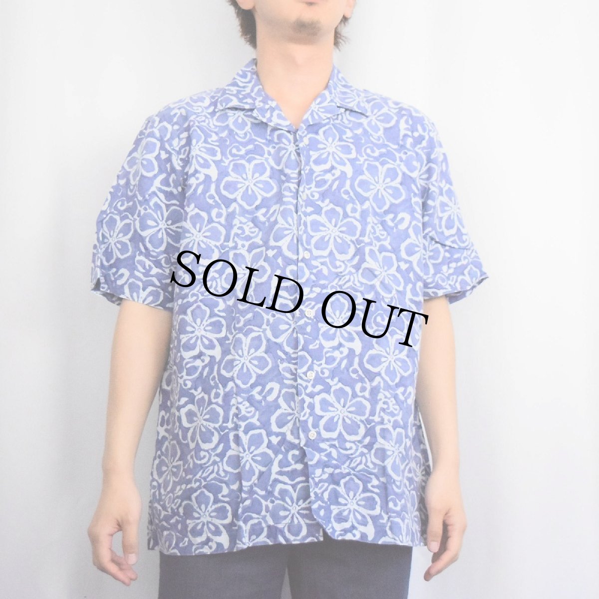 画像2: POLO Ralph Lauren "CALDWELL" 花柄 リネン×コットン アロハシャツ M (2)