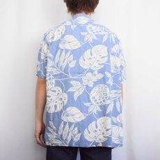 画像3: POLO Ralph Lauren "ADAMS" リーフ柄 レーヨンアロハシャツ M (3)