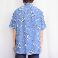 画像3: 90's POLO SPORT Ralph Lauren オールオーバーパターン レーヨンアロハシャツ M (3)