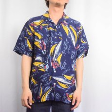 画像2: POLO Ralph Lauren オールオーバーパターン ビスコースアロハシャツ S (2)