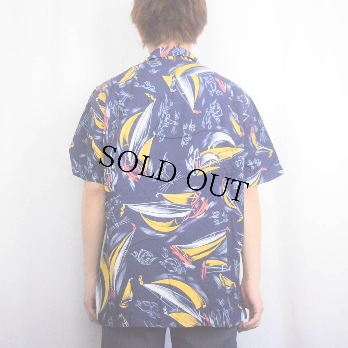 画像3: POLO Ralph Lauren オールオーバーパターン ビスコースアロハシャツ S (3)