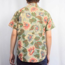 画像3: 90's POLO Ralph Lauren USA製 花柄 コットンアロハシャツ L (3)