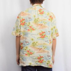 画像3: 90's POLO SPORT Ralph Lauren オールオーバーパターン レーヨンアロハシャツ M (3)