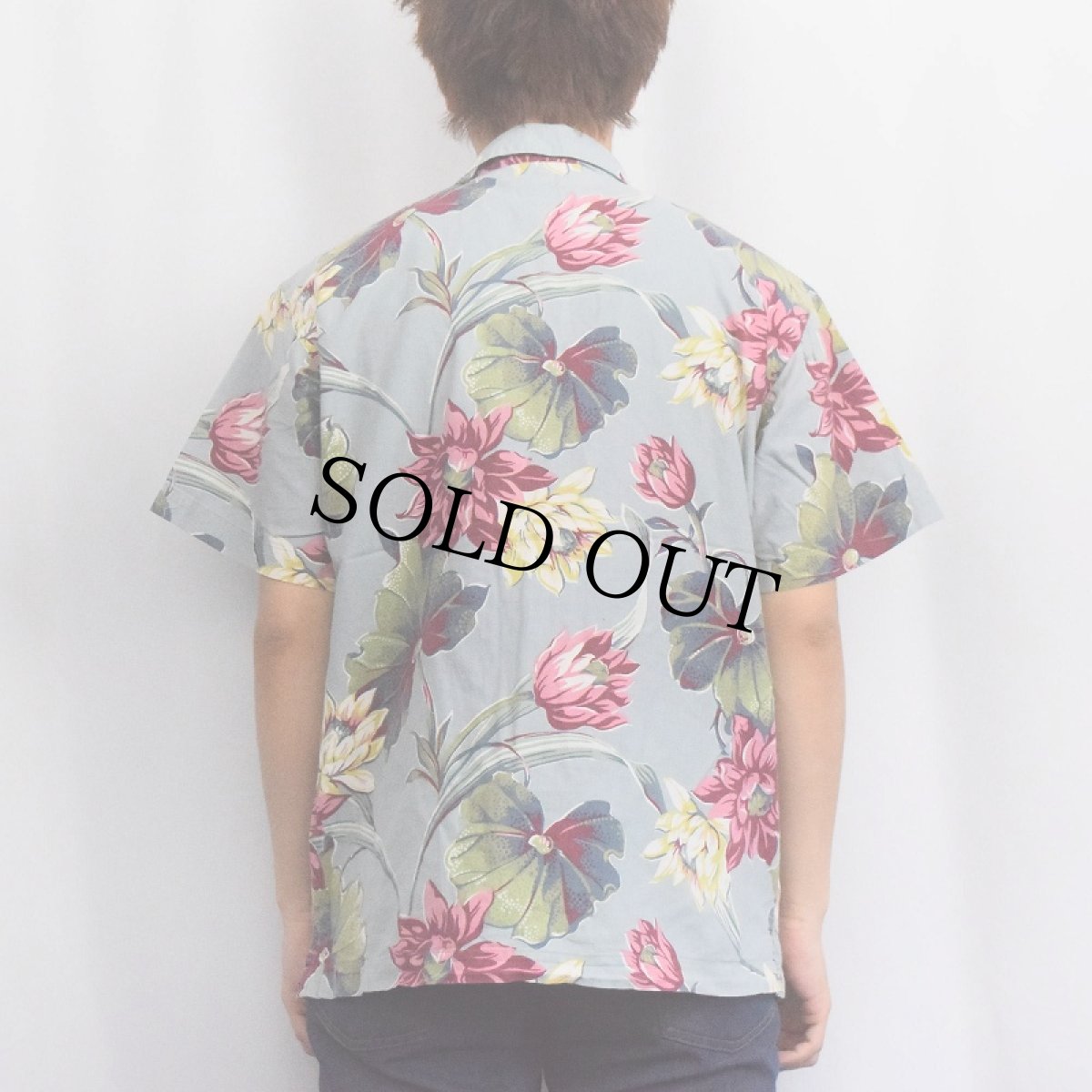 画像3: 80〜90's Ralph Lauren POLO COUNTRY 花柄 コットンアロハシャツ S (3)