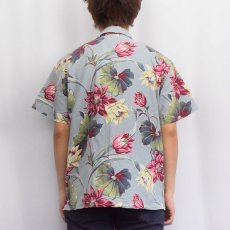 画像3: 80〜90's Ralph Lauren POLO COUNTRY 花柄 コットンアロハシャツ S (3)