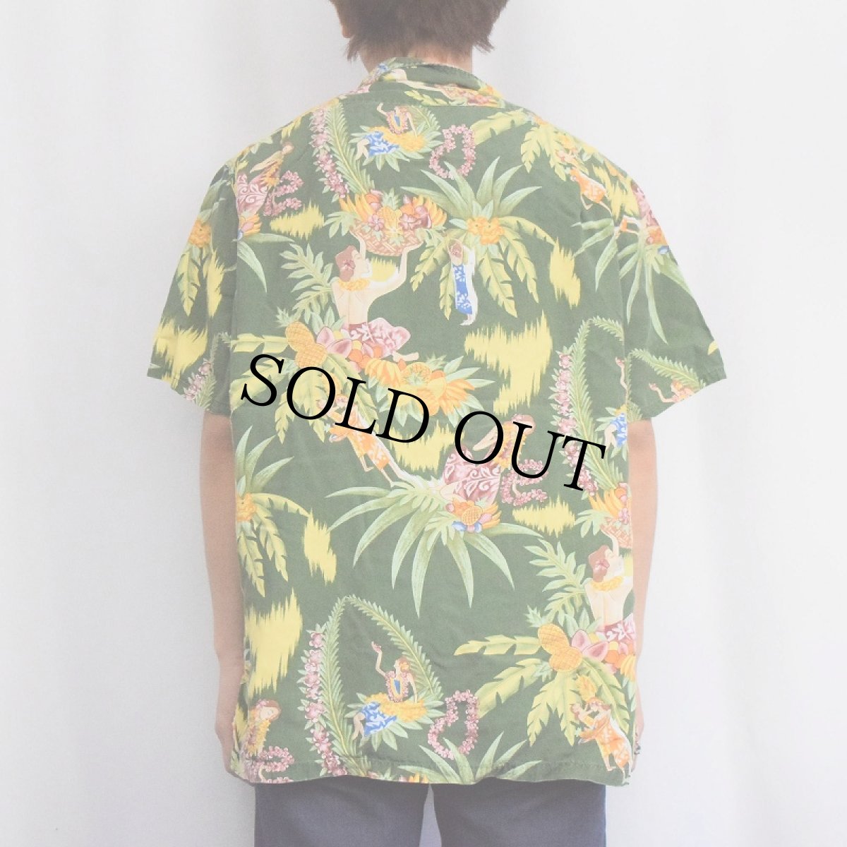 画像3: POLO Ralph Lauren フラガール柄 ビスコースアロハシャツ L (3)