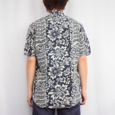 画像3: POLO Ralph Lauren "BONNARD" オールオーバーパターン リネン×コットン アロハシャツ S (3)