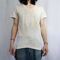 画像2: 70's Hanes USA製 無地VネックTシャツ M (2)