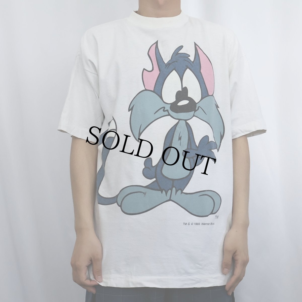 画像3: TINYTOONS "FURRBALL" キャラクタープリントTシャツ XL (3)