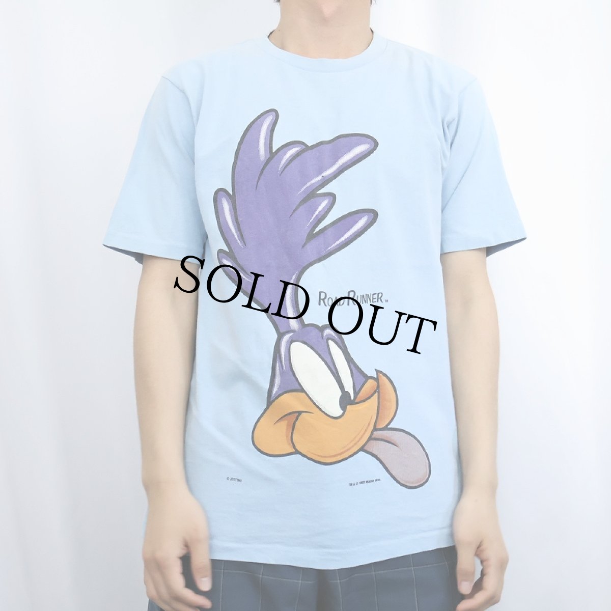 画像2: 90's LOONEY TUNES "Road Runner" キャラクタープリントTシャツ M (2)