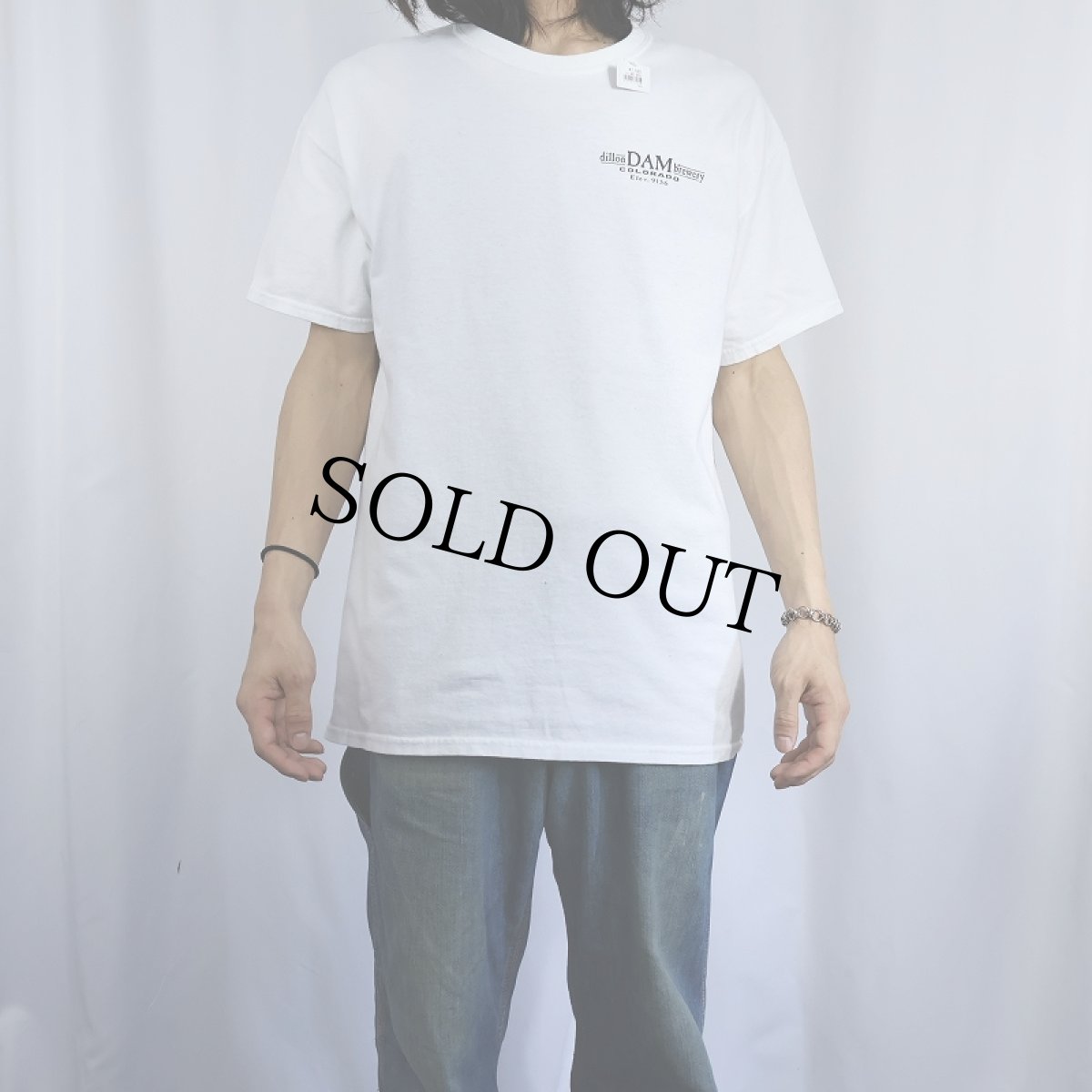 画像2: "dillon DAM brewery" Vincent Van Gogh パロディプリントTシャツ L (2)