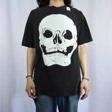 画像3: 90's WILD ELEPHANT "RATTLE MY BONES" スカル 蓄光プリントTシャツ BLACK XL (3)