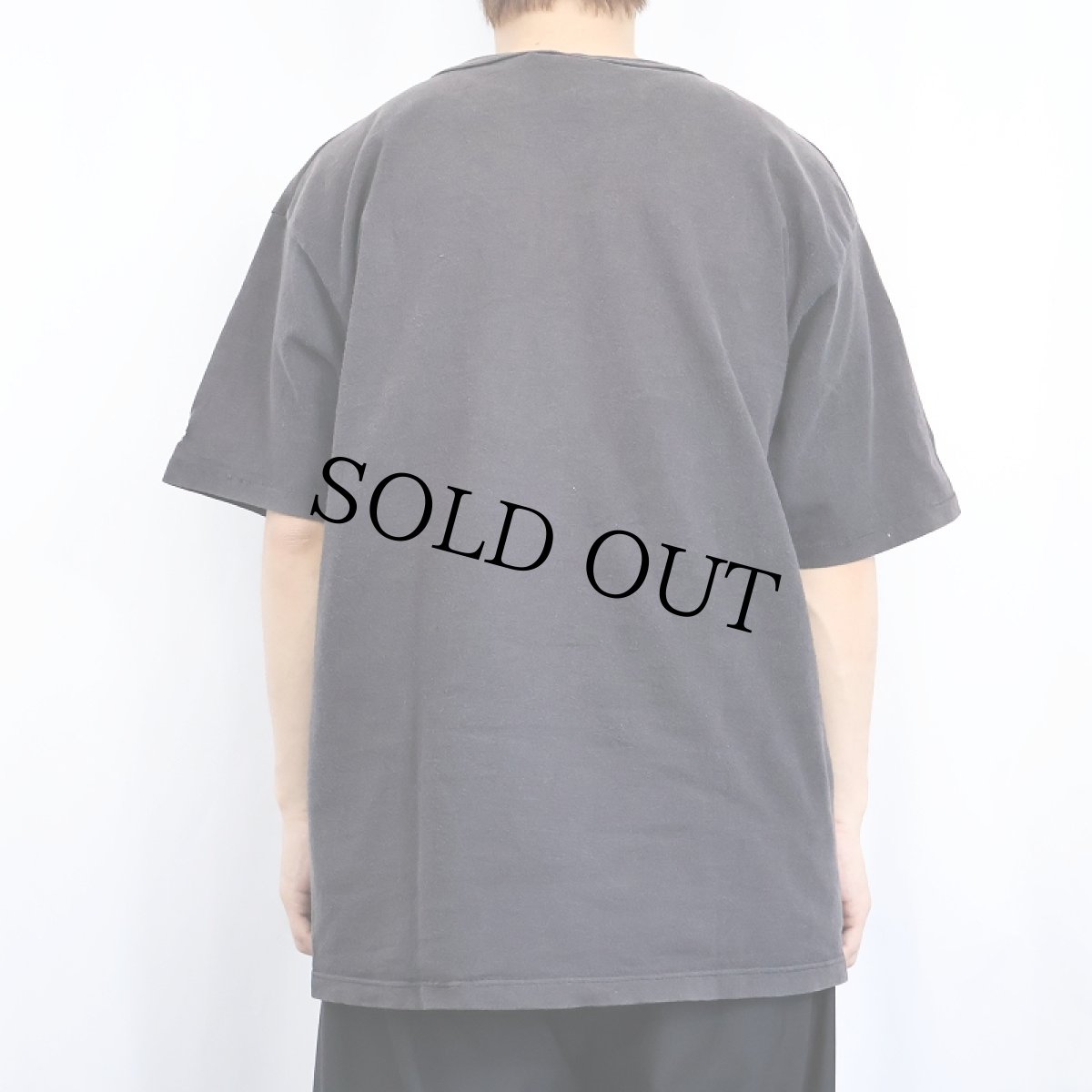 画像3: 80〜90's Champion USA製 青刺繍タグ 後期 ロゴプリントTシャツ BLACK L (3)