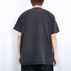 画像3: 80〜90's Champion USA製 青刺繍タグ 後期 ロゴプリントTシャツ BLACK XXL (3)