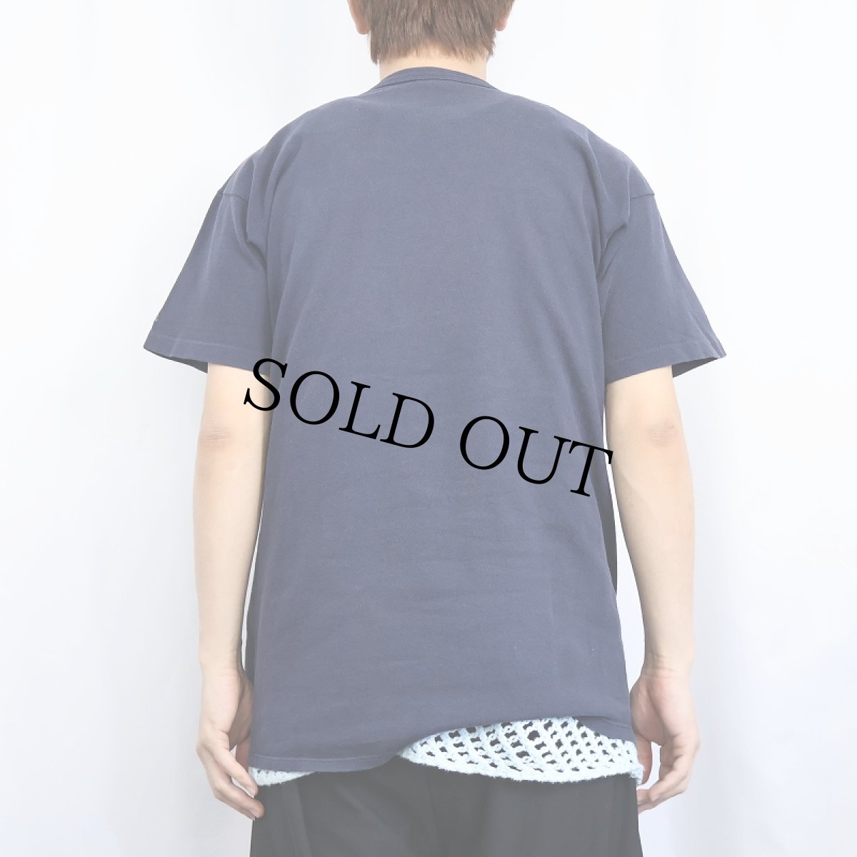 画像3: 80〜90's Champion USA製 青刺繍タグ 後期 ロゴプリントTシャツ NAVY L (3)