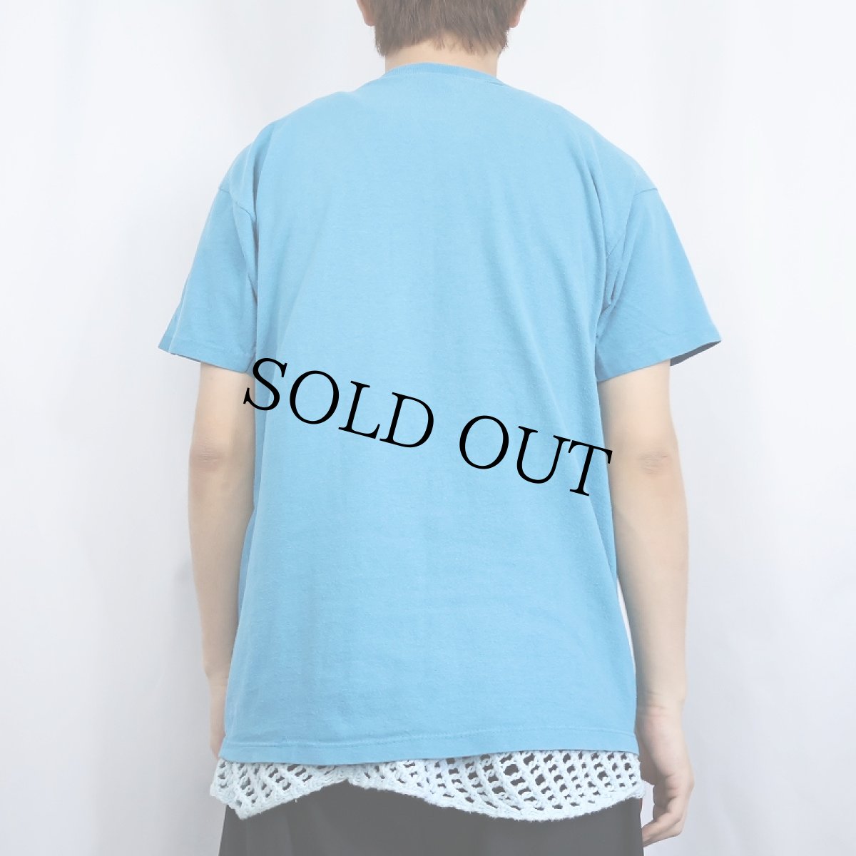 画像3: 80〜90's Champion USA製 青刺繍タグ 後期 ロゴプリントTシャツ L (3)