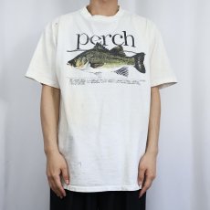 画像2: 90's USA製 "perch" 魚プリントTシャツ XL (2)