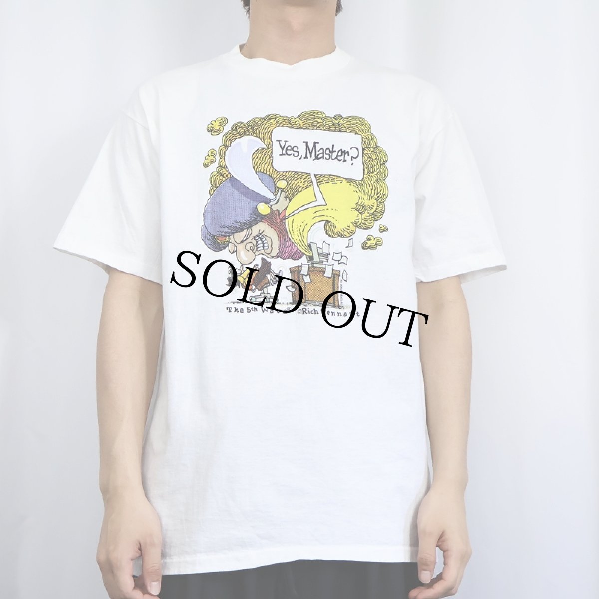 画像2: 90's Rich Tennant "The 5th wave" シュールイラスト コミックプリントTシャツ DEADSTOCK L (2)