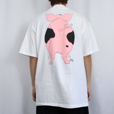 画像4: 90's USA製 豚 プリントTシャツ XL (4)