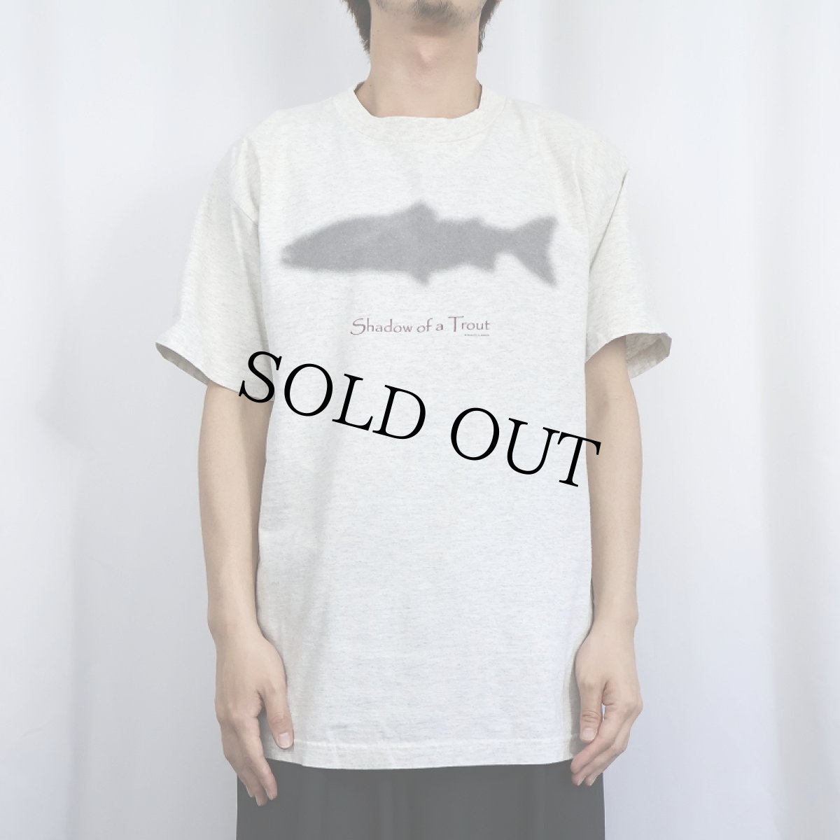 画像2: 90's Shadow of a trout パロディプリントTシャツ L (2)