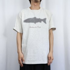 画像2: 90's Shadow of a trout パロディプリントTシャツ L (2)