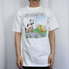 画像2: 90's Dan Piraro "BIZARRO" シュールイラスト コミックプリントTシャツ L (2)