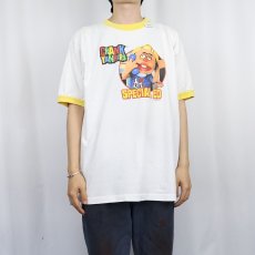 画像2: Crank Yankers USA製 テレビ番組 キャラクタープリント リンガーTシャツ XL (2)