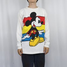 画像2: 90's Disney USA製 "MICKEY MOUSE" キャラクタープリントロンT S/M (2)