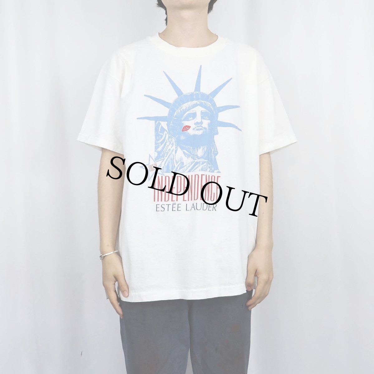 画像2: ESTEE LAUDER "自由の女神" 化粧品メーカー プリントTシャツ ONE SIZE (2)