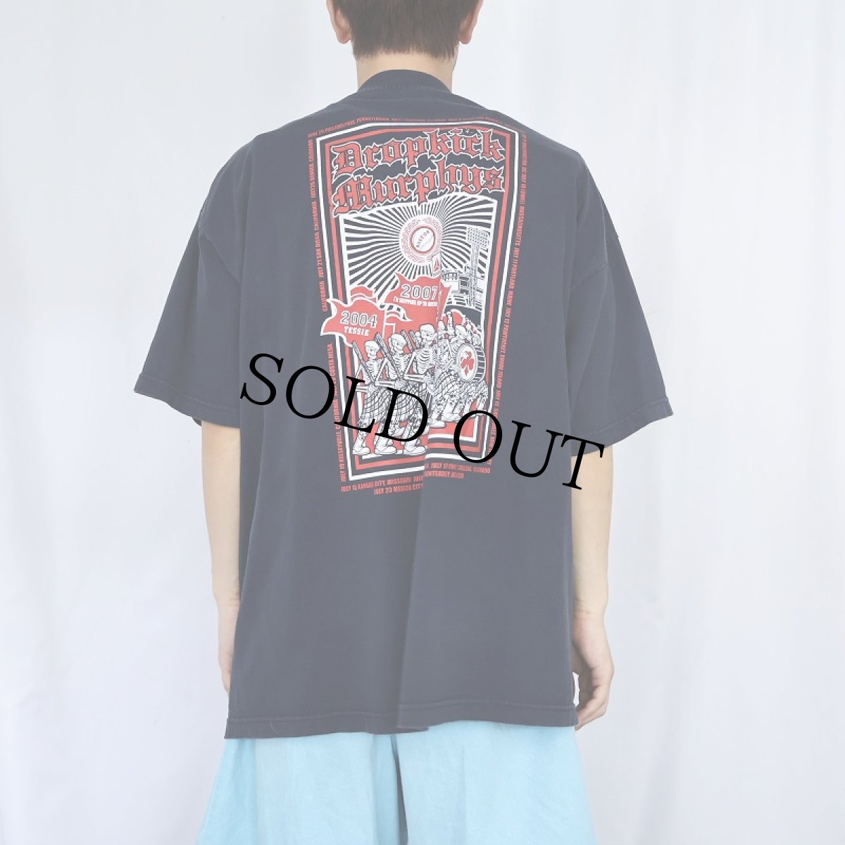 画像3: Dropkick Murphys ケルティック・パンク・バンド プリントTシャツ NAVY 2XL (3)