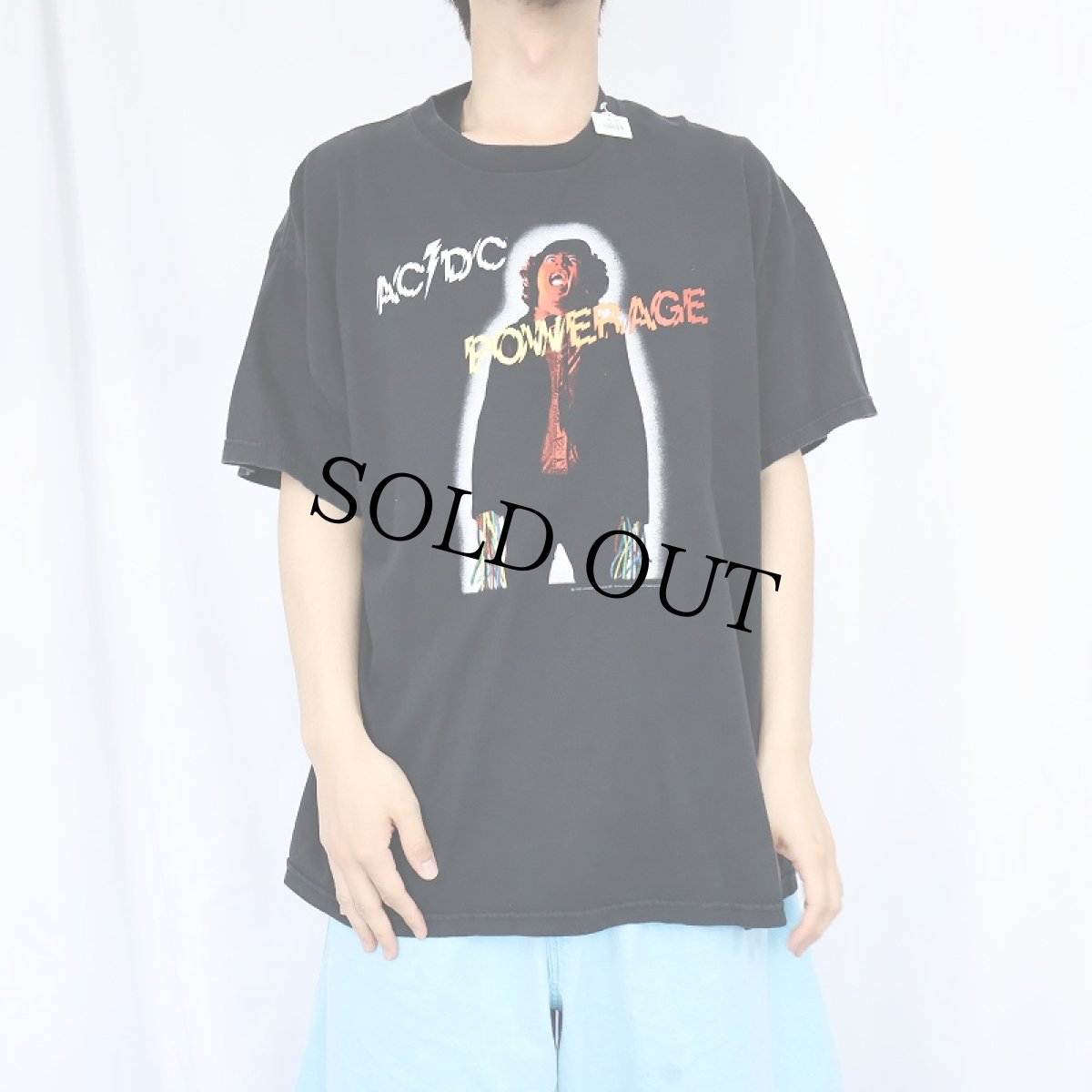 画像2: 2000's AC/DC "POWERAGE" ハードロックバンドアルバムプBLACK XL (2)