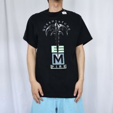 画像2: 90's QUEENSRYCHE USA製 プログレッシブ・メタル・バンド プリントTシャツ BLACK L (2)