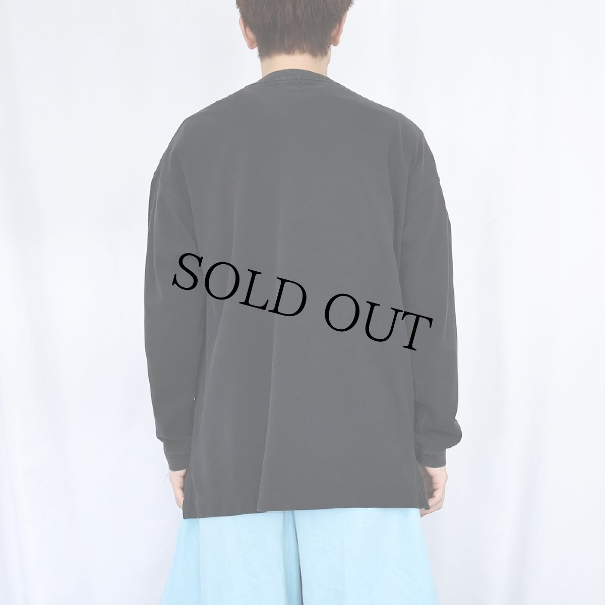 画像3: 90's GAP 鹿の子 ポケットロンT BLACK S (3)