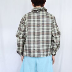 画像3: 60's Sportswear マドラスチェック柄 ジップパーカー M (3)