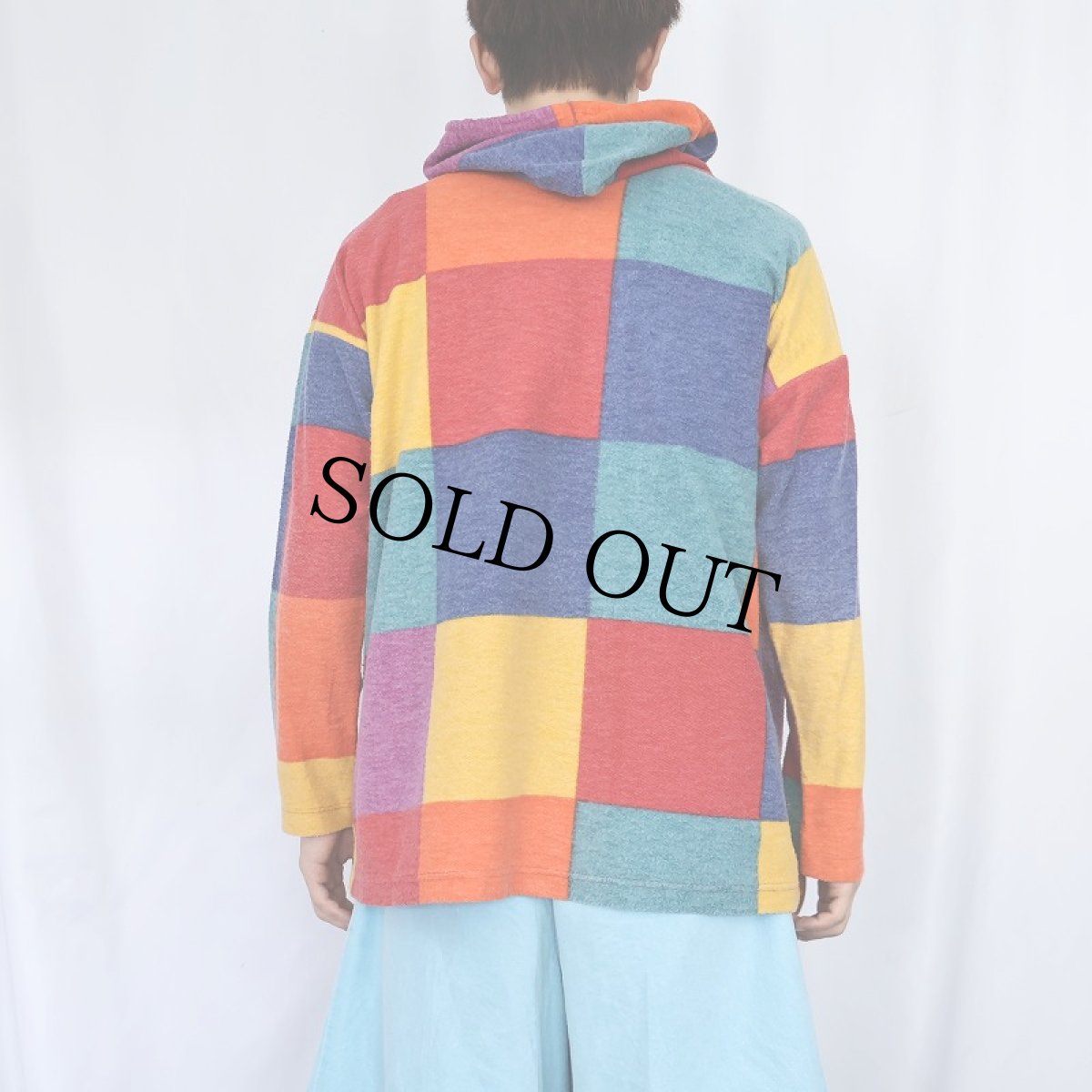 画像3: 90's SUNBELT USA製 パネル切り替えパーカー ONE SIZE (3)