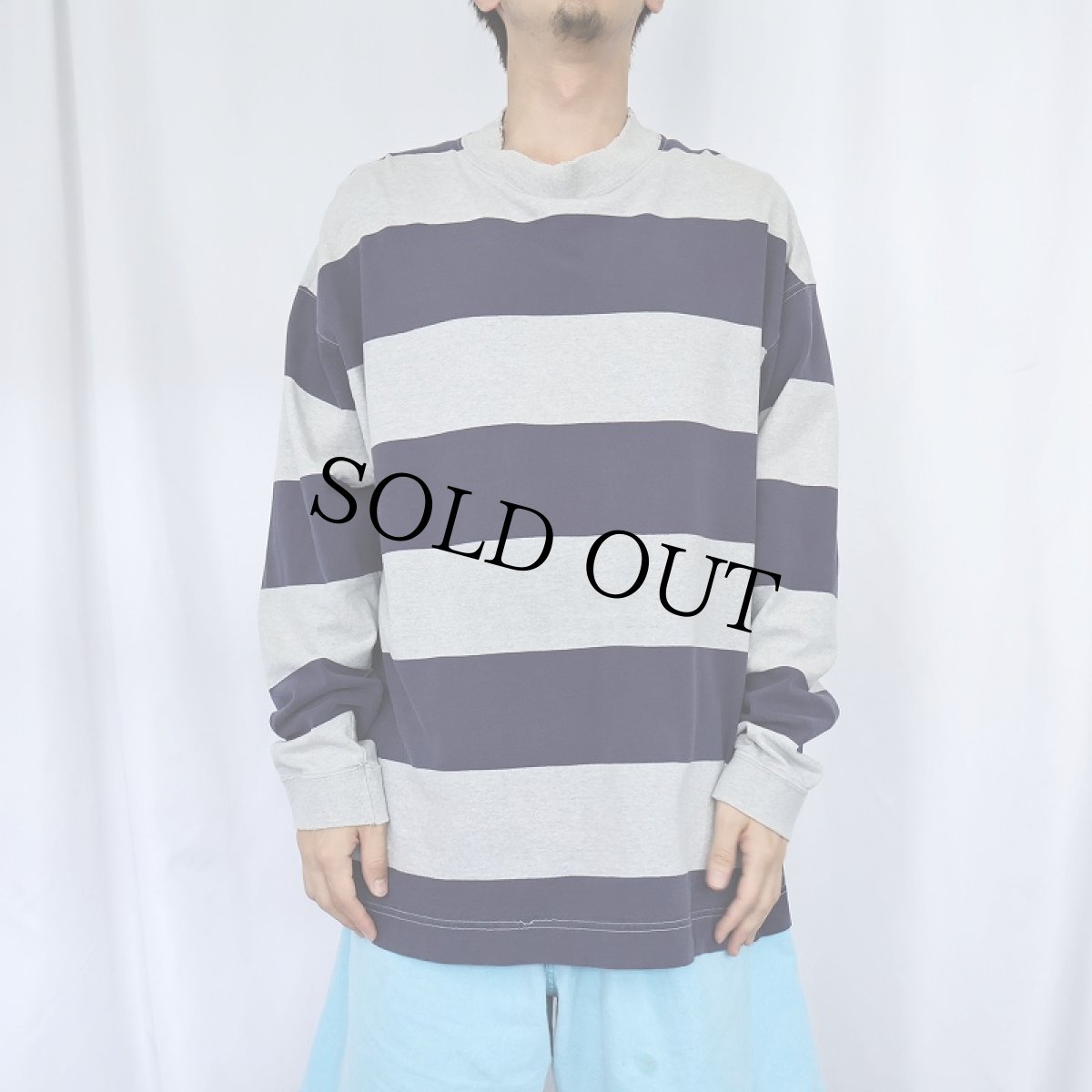 画像2: 90's GAP USA製 ボーダー柄ロンT L (2)