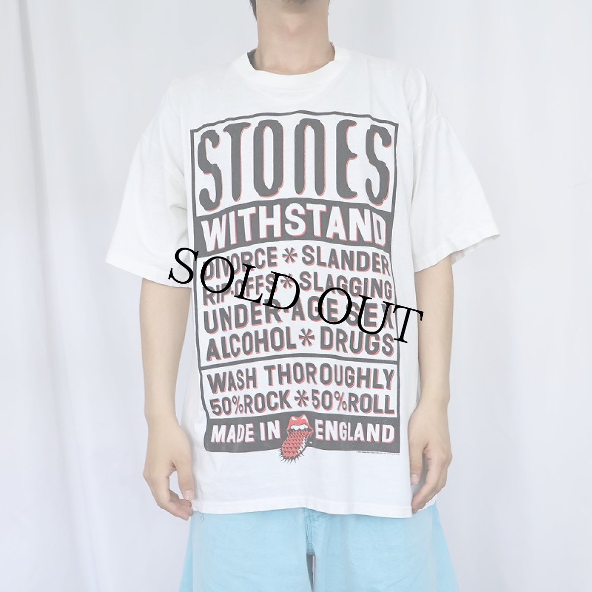 画像3: 90's ROLLING STONES USA製 ロックバンドプリントTシャツ XXL (3)
