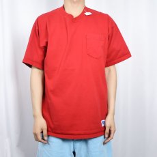 画像2: 90's RUSSELL ATHLETIC USA製 無地 ポケットTシャツ L (2)